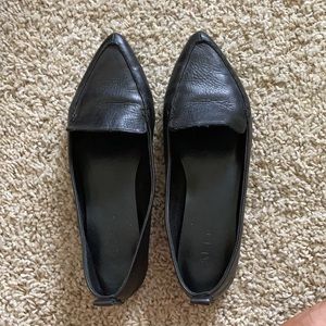 Aldo Black Leather Flats